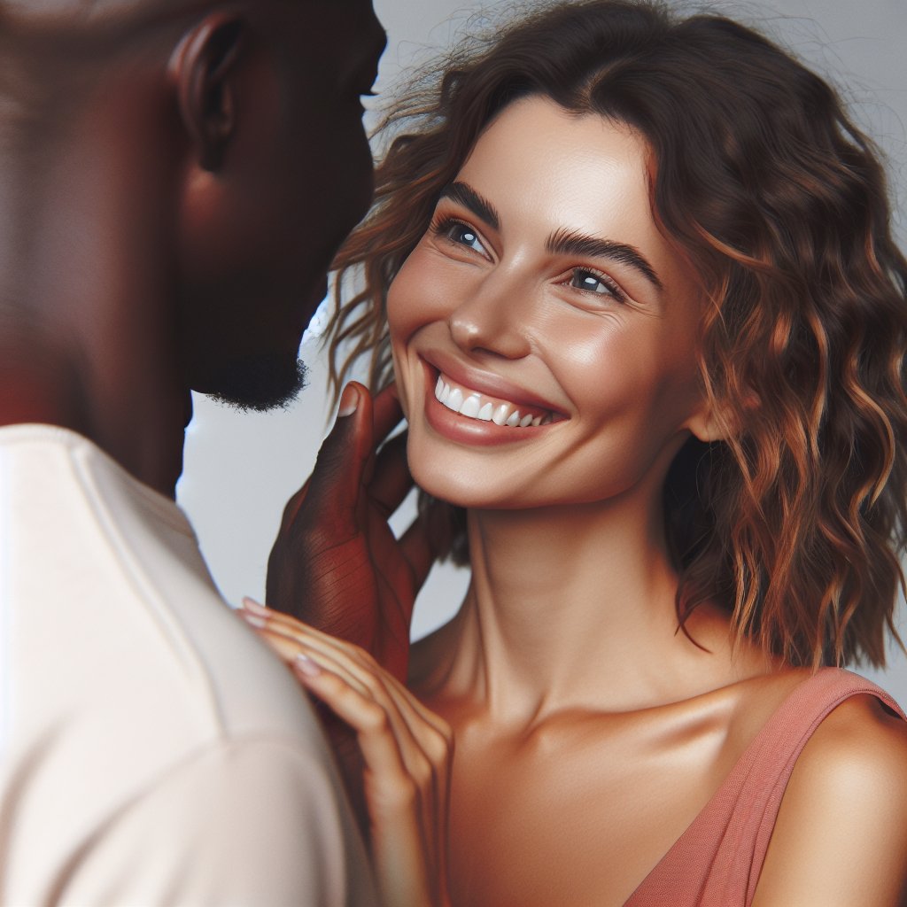 Un regard complice et une connexion profonde entre un couple amoureux.