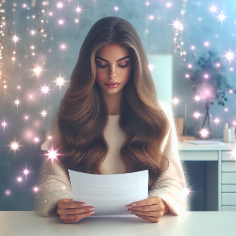 Jeune femme concentrée dans une ambiance magique d'examen.